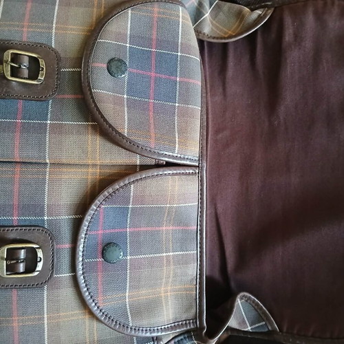 Barbour Wax Leather Tarras messenger bag used