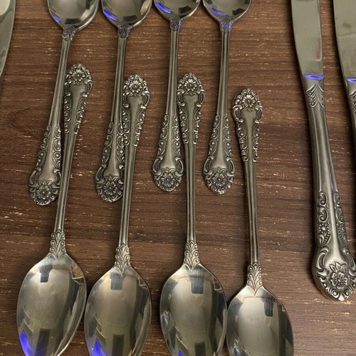 Vintage cutlery set made of stainless steel like new