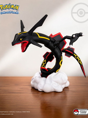 Pokemon Rayquaza Inspired 3D Display Figure with Cloud Base