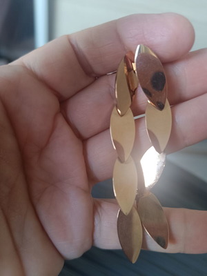 Long stainless steel earrings
