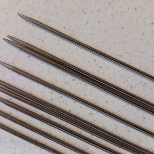 Knitting needles used, 19 pcs, aluminum and metal