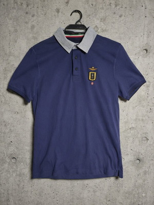 Aeronautica Militare Frecce Tricolori polo shirt men size M blue
