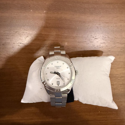 Tissot PR 100 Sport Chic 36mm women's watch like new, silver