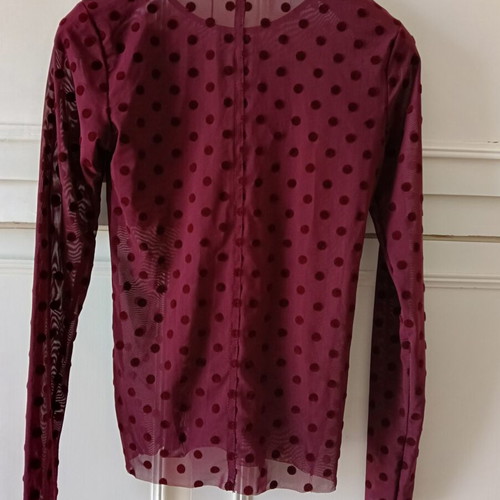 Stradivarius women's long-sleeve shirt like new, size L, red