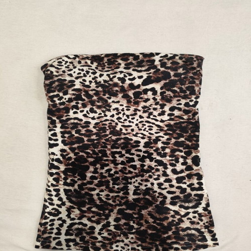 Strapless animal print blouse H&M new, size S