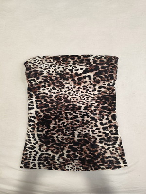 Strapless animal print blouse H&M new, size S