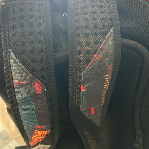 Polo backpack like new, black and red