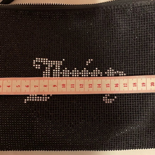 Juicy Couture crossbody bag, black and silver sparkle