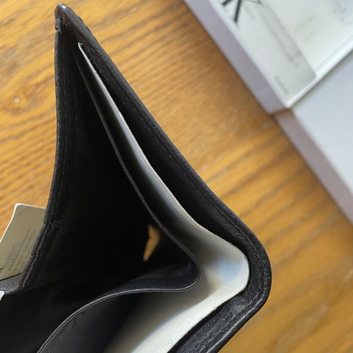 Calvin Klein wallet new black leather