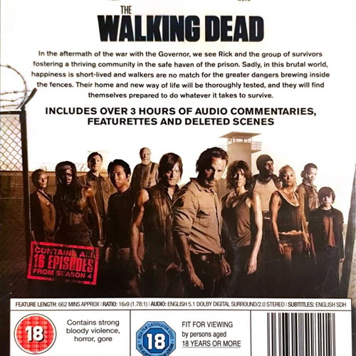 The Walking Dead DVD complete fourth season used, 5 disc set