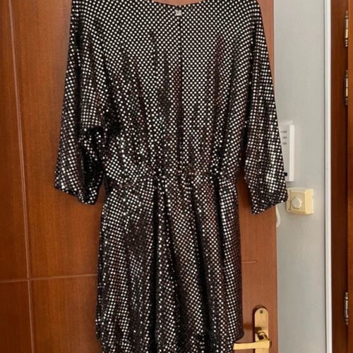 Enzzo dress with sequins, new, short