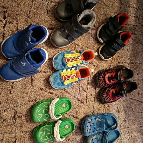 Children's shoes used multicolor, sizes 27-28