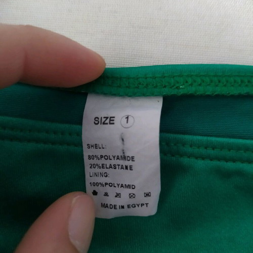 Women's bikini size S like new, emerald with bust padding
