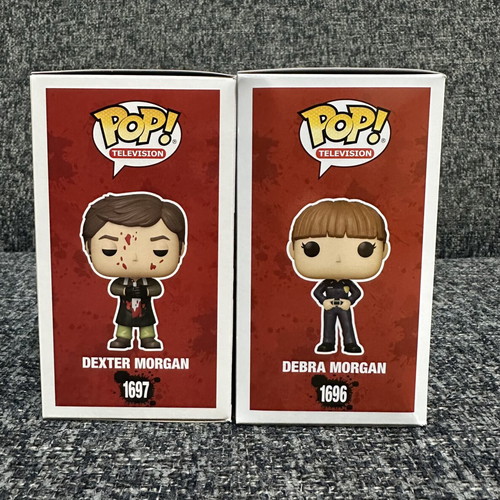 Funko Pop Dexter Morgan and Debra Morgan vinyl figures