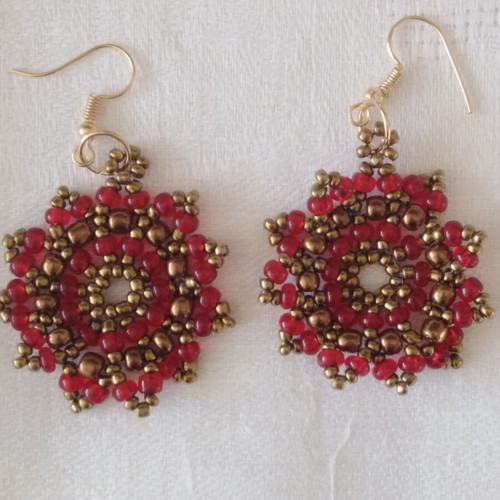 Handmade beaded earrings new, unique pieces