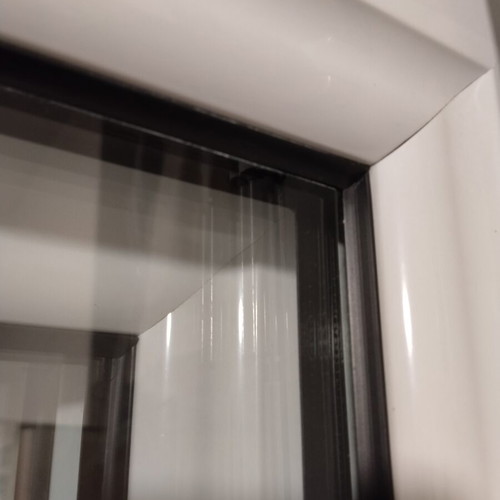 Aluminum window frames like new, set of 2 white balcony doors