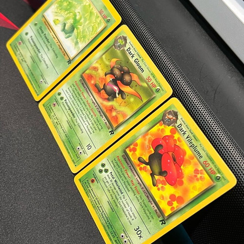 Team Rocket Pokemon Card Bundle near Mint with Dark Vileplume, Dark Gloom, Oddish