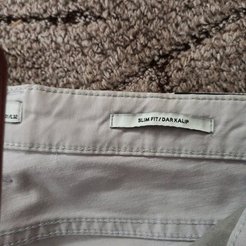 Men's fabric pants like new, white and beige