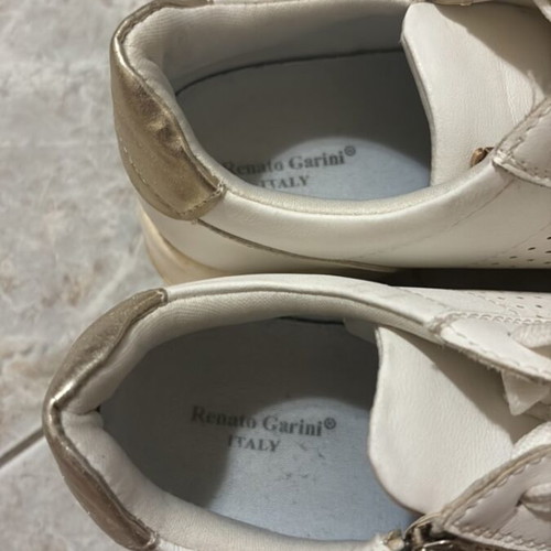 Renato Garini shoes size 37 like new, white and gold