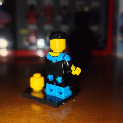 Invincible Mark Grayson minifigure with base and extra head
