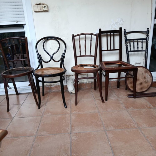 Thonet style Viennese chairs, set of 5
