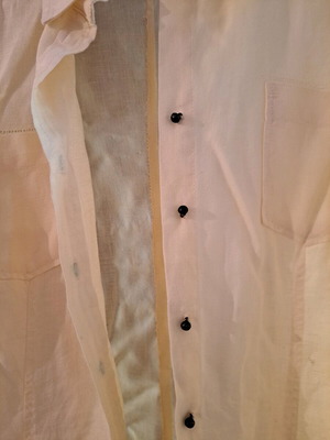 Women's shirt size L like new, white and yellow