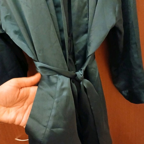 Midi satin robe Victoria's Secret like new, one size, turquoise green