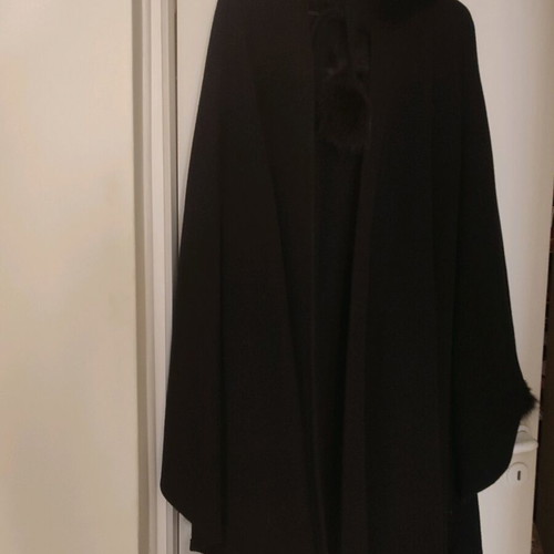 Evening long black cape like new, one size