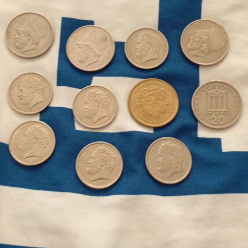 Drachma coins from 1946-1986 like new