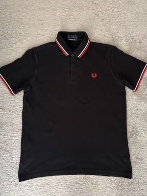 Fred Perry Black Polo Shirt XL used, made in England