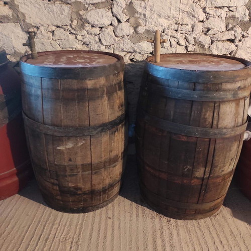 Oak barrels used, set of 2, 200 liters each