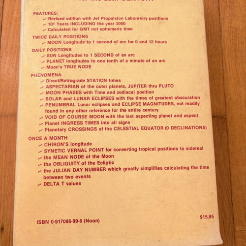 The American Ephemeris for the 20th Century 1900–2000 by Neil F. Michelsen