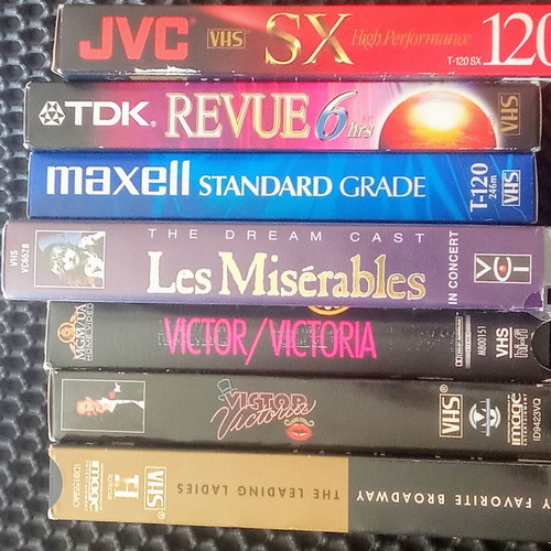 TheDream Cast musical VHS tapes used, collection of 7 rare musicals