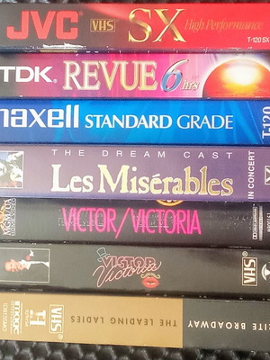 TheDream Cast musical VHS tapes used, collection of 7 rare musicals