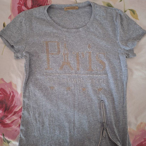 Women's grey Paris blouse, M/L size