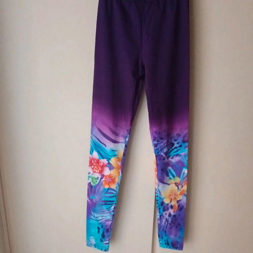 Crool high-waist lycra leggings size S/M like new, purple