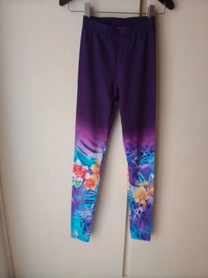 Crool high-waist lycra leggings size S/M like new, purple