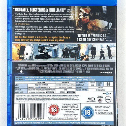 Law Abiding Citizen Blu-ray like new with English subtitles
