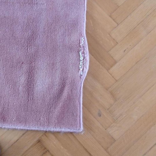 Wool runner rug used, length 2.40m with free pair 1.34m