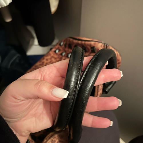 Women's handbag like new, velvet texture exterior