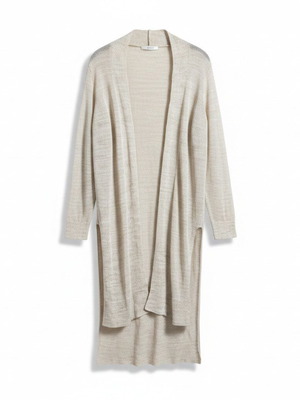 Mango Suit beige linen long cardigan, size S
