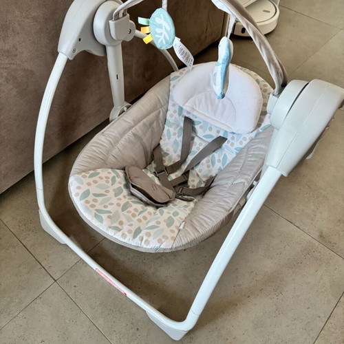 Ingenuity Comfort 2 go Portable Swing cradle like new, blue gray