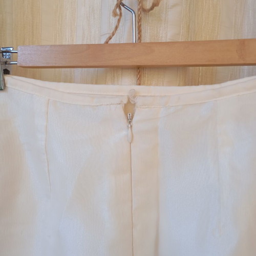 Corset and maxi skirt set like new, white and beige