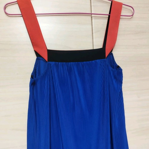 Zara pleated dress like new, blue with -  15,00 - Vendora.cy
