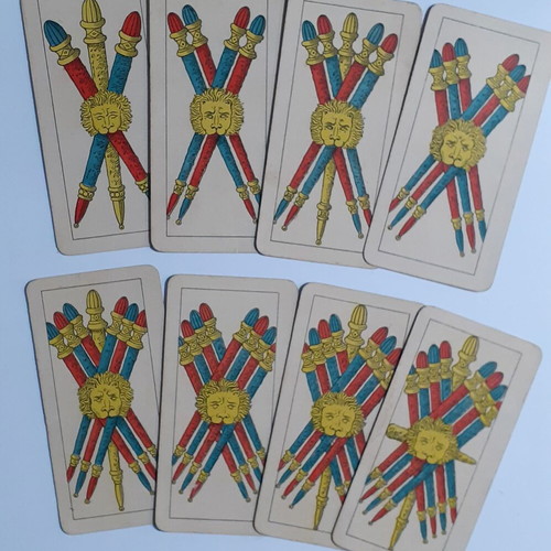 Collectible old ELLINIKON MONOPOLION playing cards used