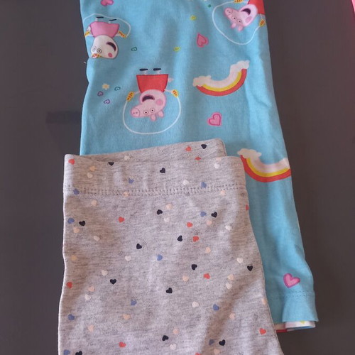 H&M girls' outfit pack 2 tops and 2 leggings 4-6 years like new