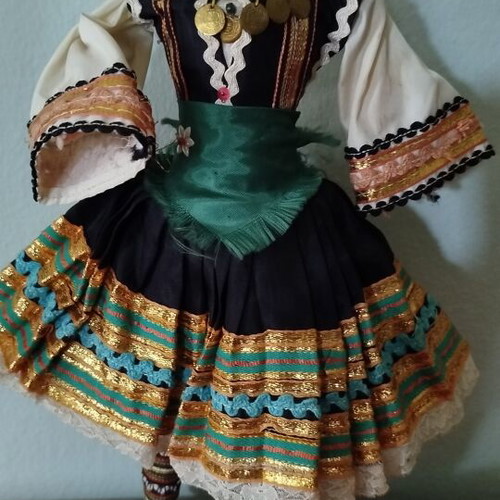 Vintage Corfiot Doll like new, traditional costume 1950s
