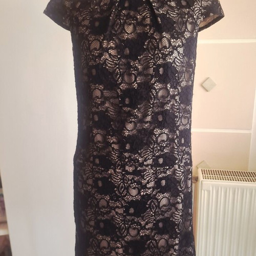 Gerard Darel Black Lace Midi Dress like new, cocktail party