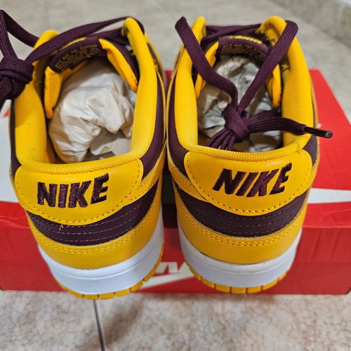 Nike Dunk Low Arizona State new, size 47.5, yellow and brown