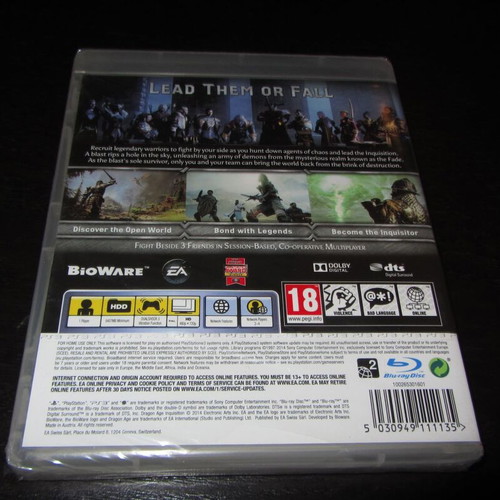 Dragon Age Inquisition Sony PS3 game new sealed
